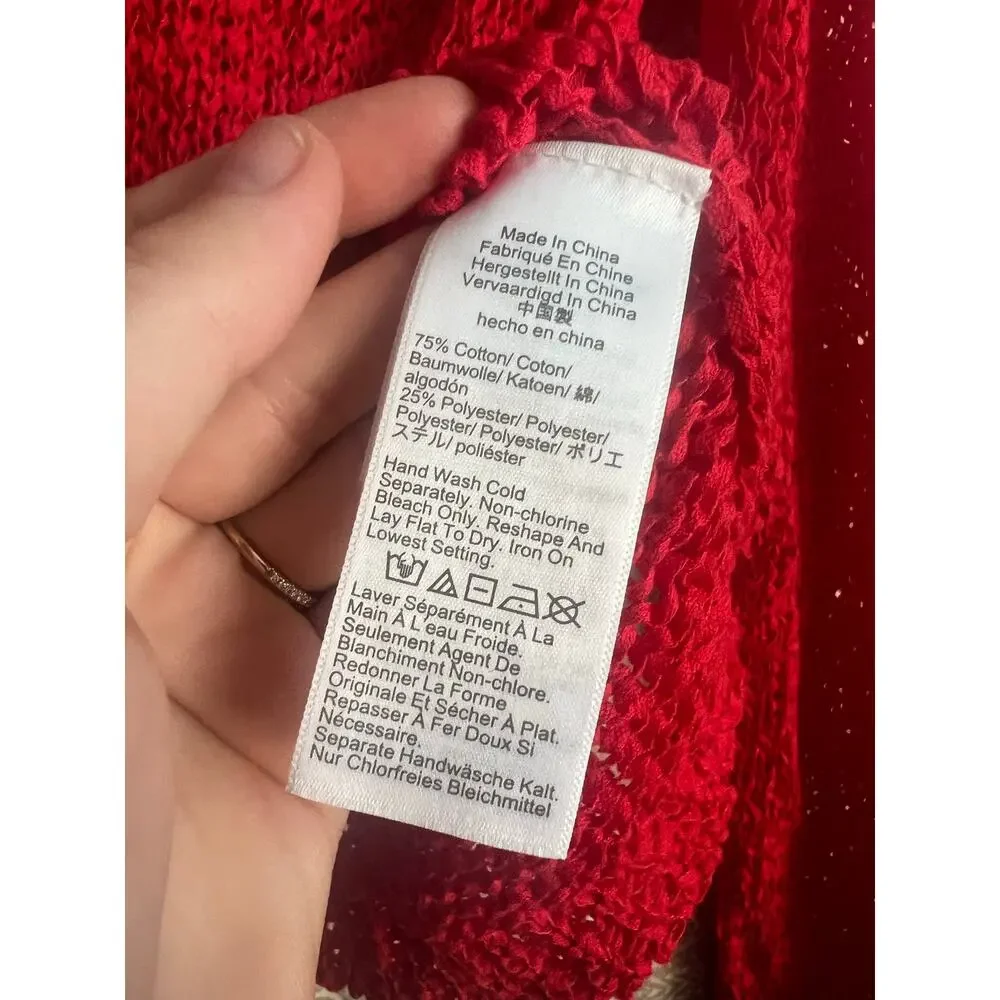 NWT J.Crew Montauk Relaxed Sweater in Red